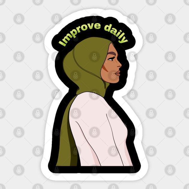 Improve Daily Sticker by Eleyna Morris Apparel